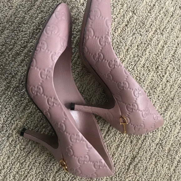 Rare Blush colored GUCCI Guccissima pumps size 6 - Picture 5 of 8